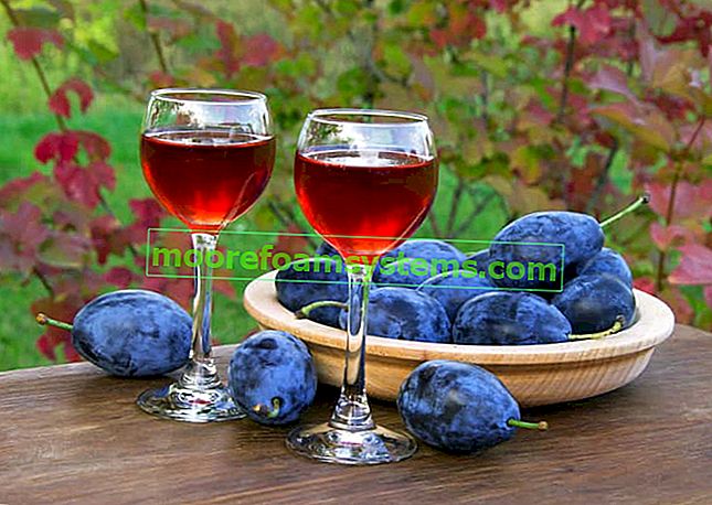 Teinture de prune dans des verres
