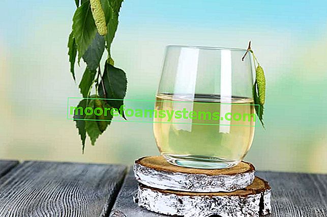 Birkensaft in einem Glas